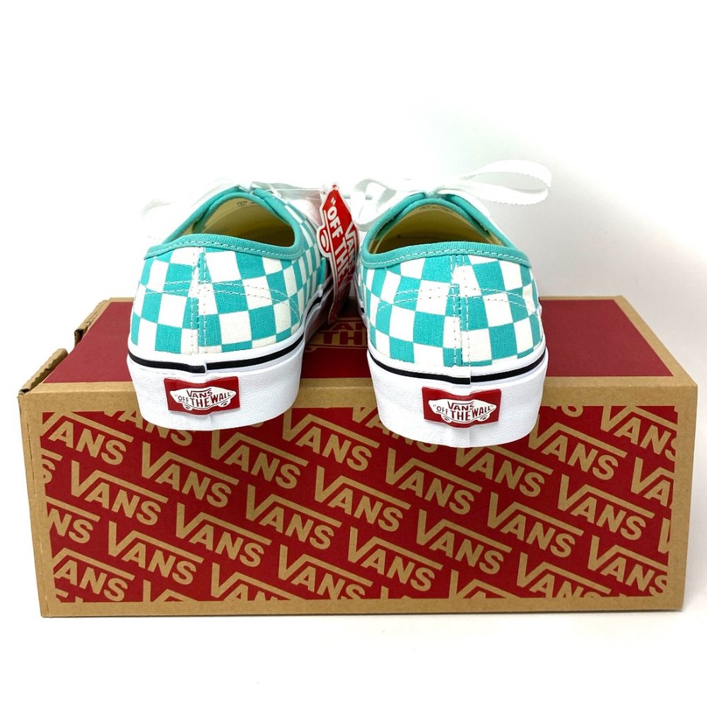 🌿Sale🌿 Vans Checkerboard Green White Canvas Low Sneaker Men's Size VN0A348A3YF - Picture 5 of 11